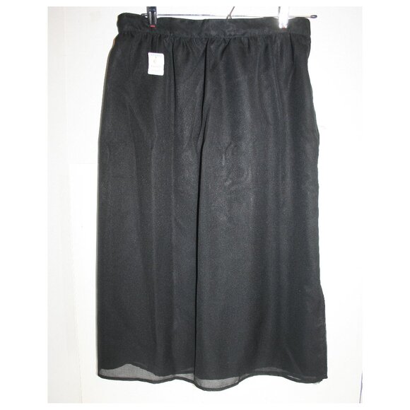 Daisy Underskirt Half Slip Long Style Dress Black Soft Satin SZ 14 - Picture 2 of 2